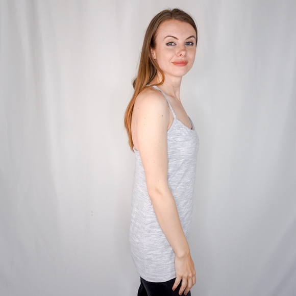 Lululemon Space Dye Gray Power Y Tank Top 10 - Picture 2 of 6